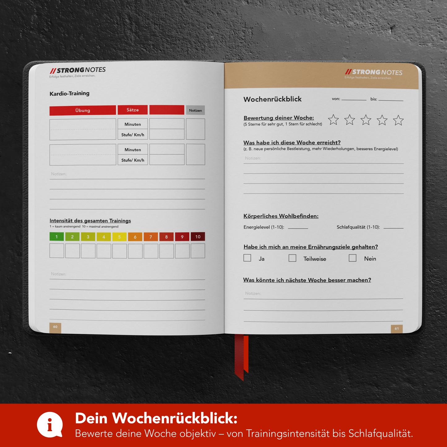 StrongNotes® Trainingsnotizbuch