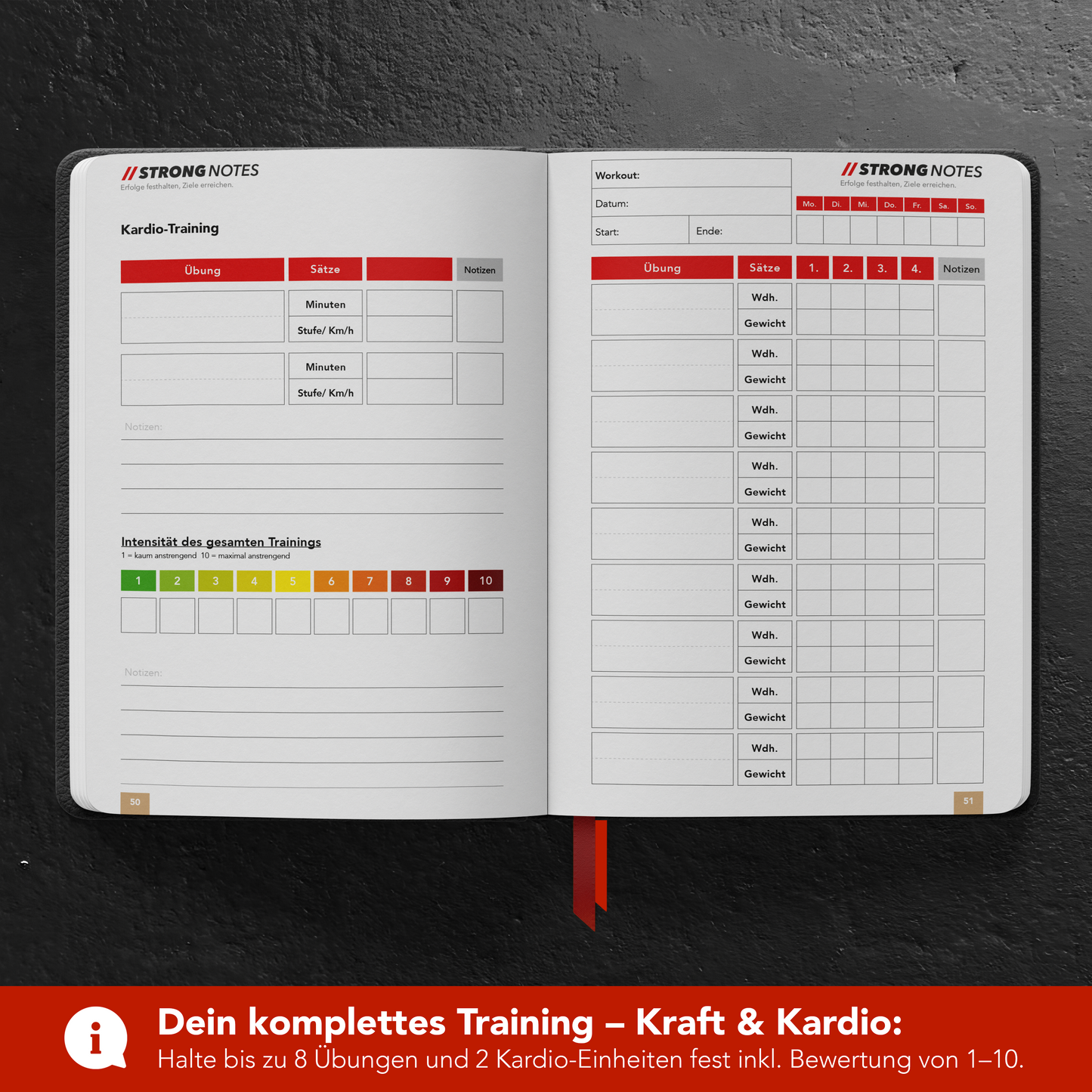StrongNotes® Trainingsnotizbuch
